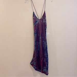 STONE ROW 🏝️ Sz. S red & blue spaghetti strap dress